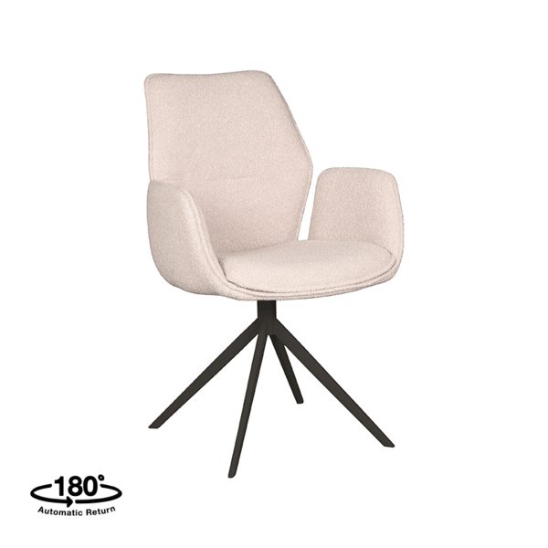 LABEL51 Eetkamerstoel Mellow - Naturel - Boucle