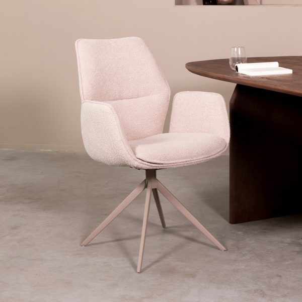 LABEL51 Eetkamerstoel Mellow - Naturel - Boucle