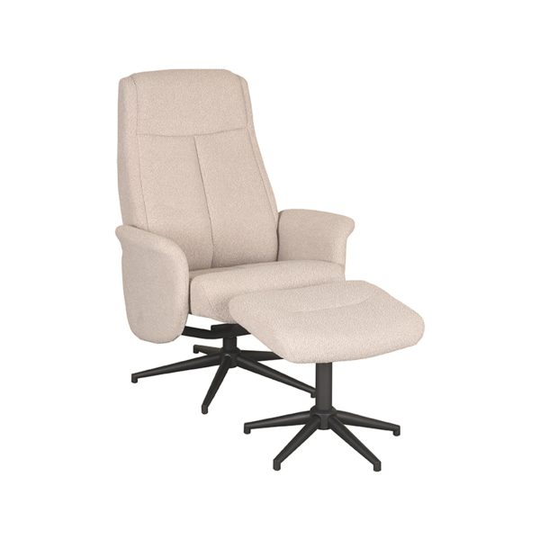 Relaxfauteuil Bergen met ottomane 77x76x105 cm