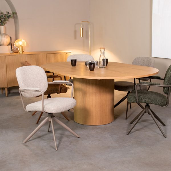 Eettafel Oliva 150x130x78 cm (+50 cm uitschuifbaar)