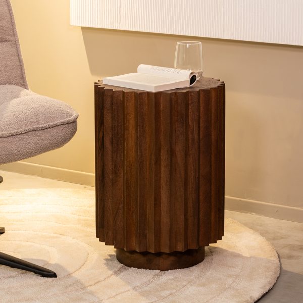 LABEL51 Bijzettafel Novan - Espresso - Mangohout