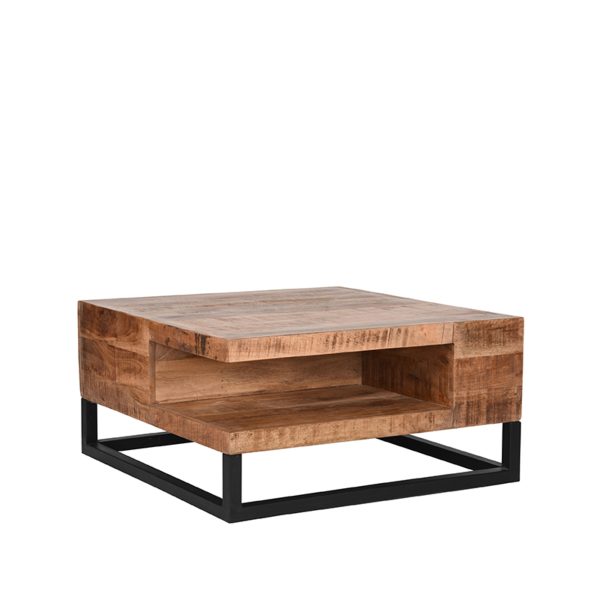 LABEL51 Salontafel Kubus - Ruw - Mangohout