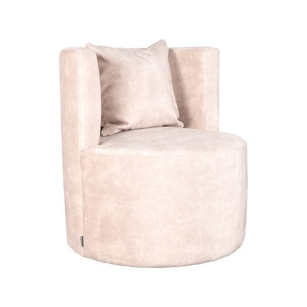 LABEL51 Fauteuil Evy - Naturel - Fluweel