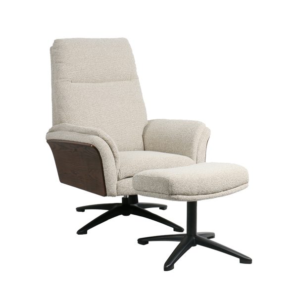 Relaxfauteuil Zenza + Hocker 76x91x109 cm