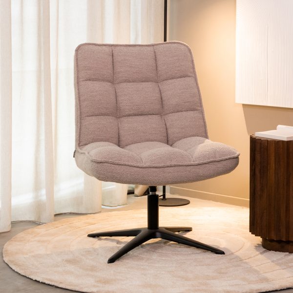 LABEL51 Fauteuil Vince - Naturel - Bouclé