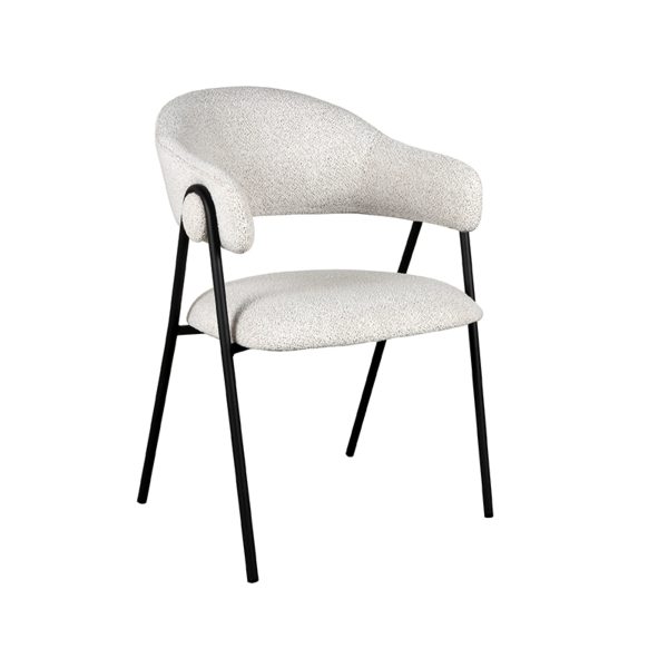 LABEL51 Eetkamerstoel Lowen - Ecru - Bouclé