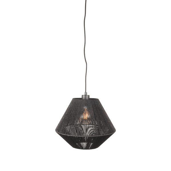 LABEL51 Hanglamp Ibiza - Zwart - Jute - 1-lichts