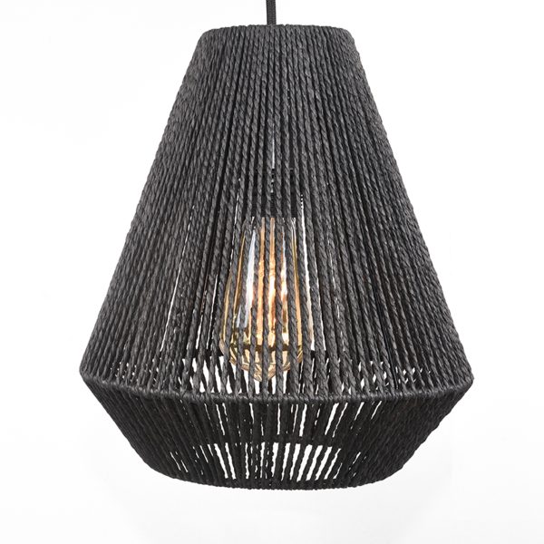 LABEL51 Hanglamp Ibiza - Zwart - Jute - 2-lichts