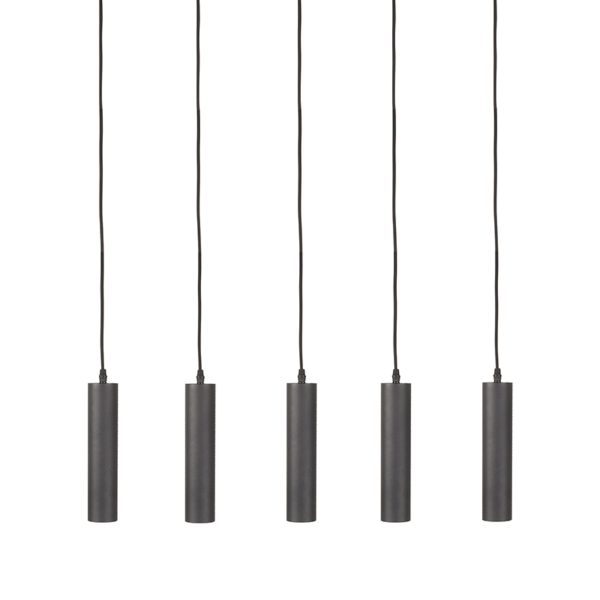 LABEL51 Hanglamp Ferroli - zwart - metaal - 5-lichts