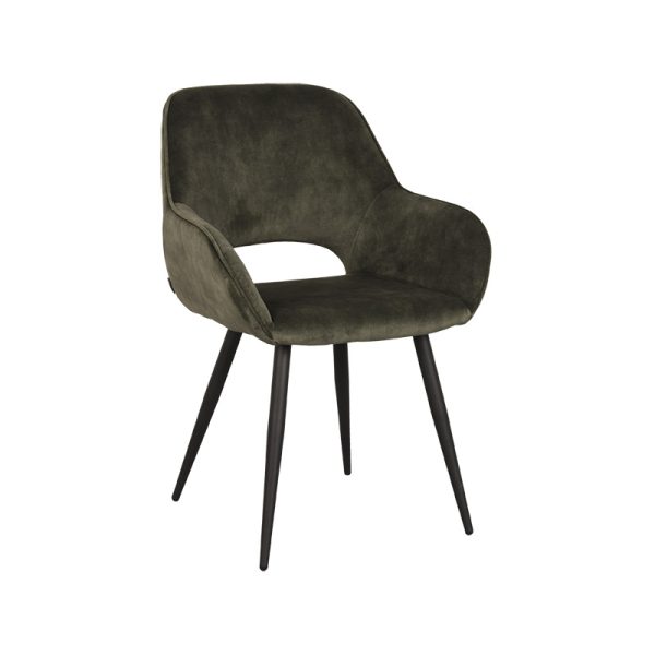 LABEL51 Eetkamerstoel Fer - Hunter - Fluweel