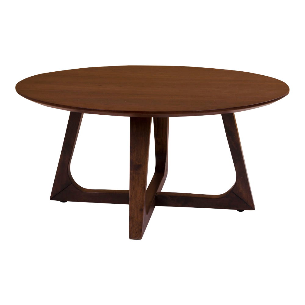 2101010-0.jpg Hellerup Coffee Table - salontafel, notenfineer Ø75 x 36 cm - Afbeelding 1