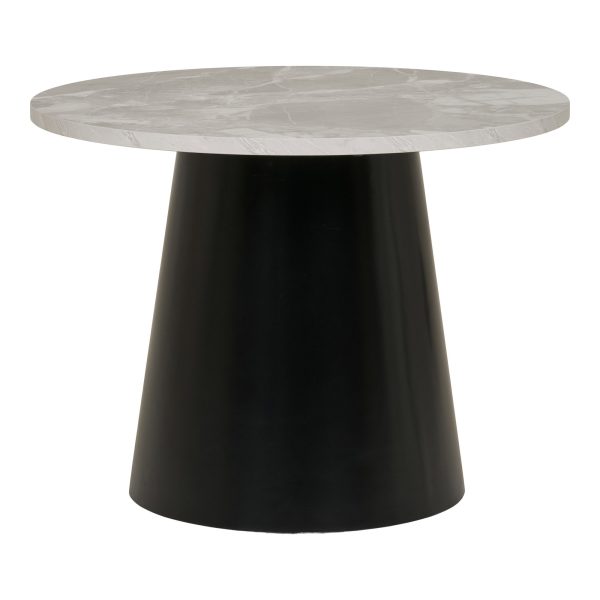 Brito Salontafel - salontafel, marmerlook, grijs/zwart ø60x45 cm