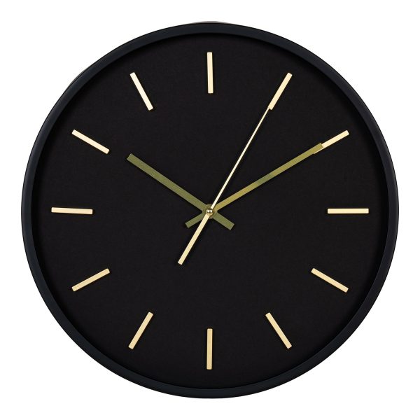 Kensington Wandklok - Wandklok, zwart, stil uurwerk ø35 cm