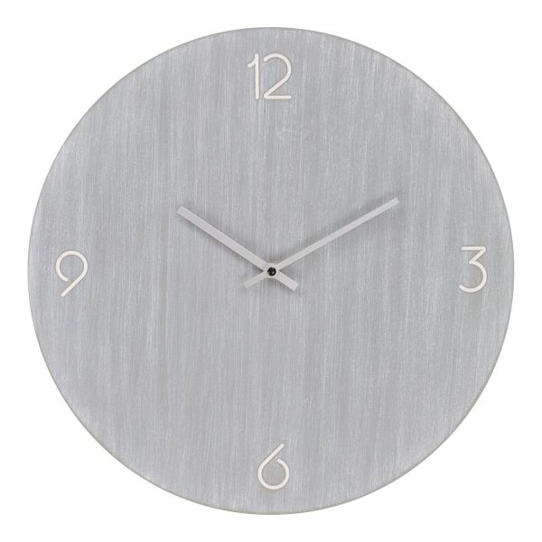 Ravenna Wandklok - Wandklok, MDF, lichtgrijs, geruisloos uurwerk ø40 cm