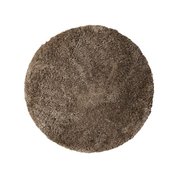 Jups Bruin Handgeweven Stoffen Rond Vloerkleed S
