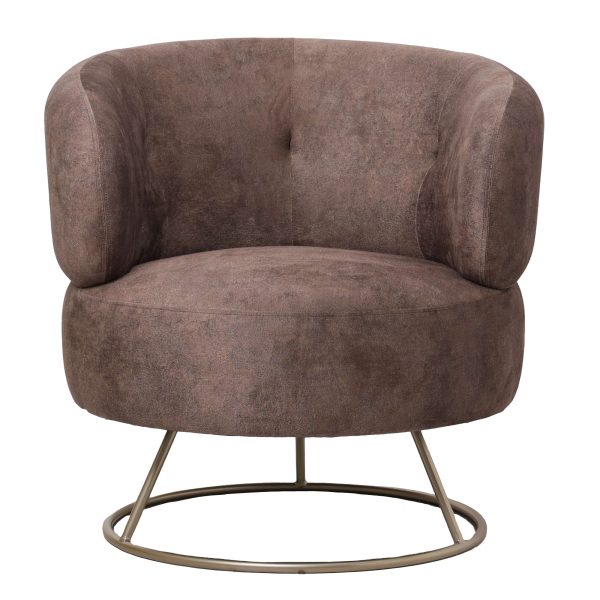 Carice Brown Fauteuil Infinity 3 Bison gouden onderstel