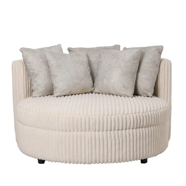 Fayen Taupe Fauteuil Ambience 2 Crème 5 kussens