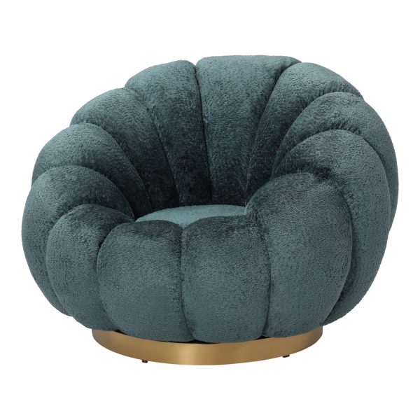 Daisy Fauteuil Turkoois Euphoria 13 Gouden Onderstel