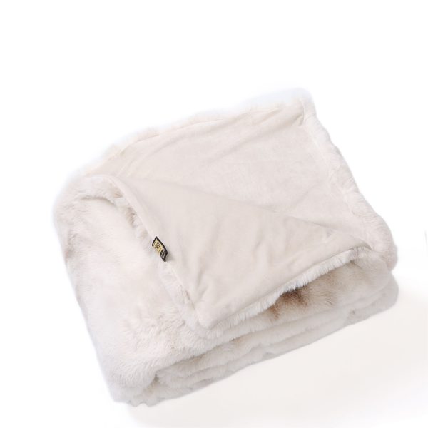 Linde Offwhite Nepbont Plaid in cadeaudoos 150 x 200 cm