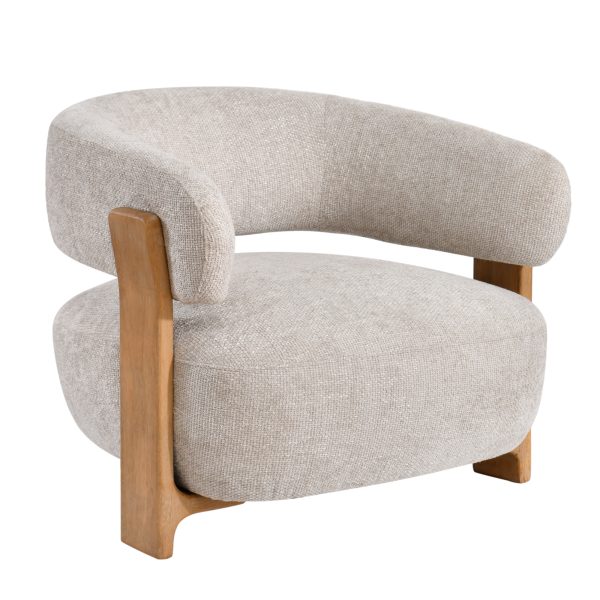 Mire Crème Fauteuil Legacy 15 Duifgrijs Rubberhout