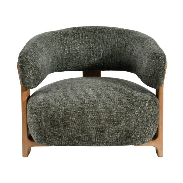 Mire Groen fauteuil Legacy 10 olijfkleurig rubberhout