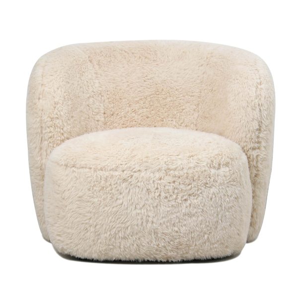 Aphrodite fauteuil klein bont beige